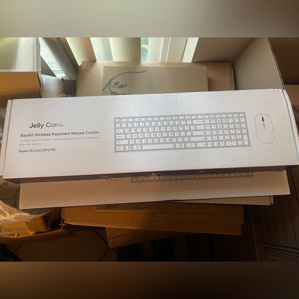 Jelly Comb Blacklit Wireless Keyboard and Mouse Combo